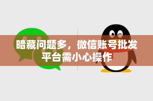 暗藏问题多，微信账号批发平台需小心操作
